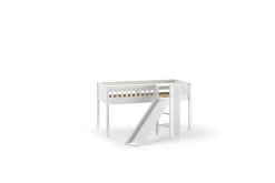 Halvhøy seng med sklie og matchende tekstilsett (lekgardin og tunnel) Scott Birdy