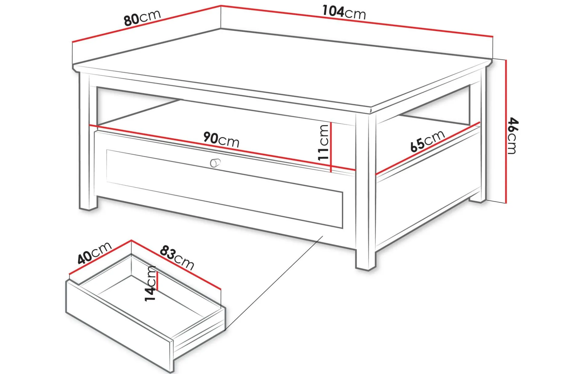 Hammerdal Sofabord 104 cm