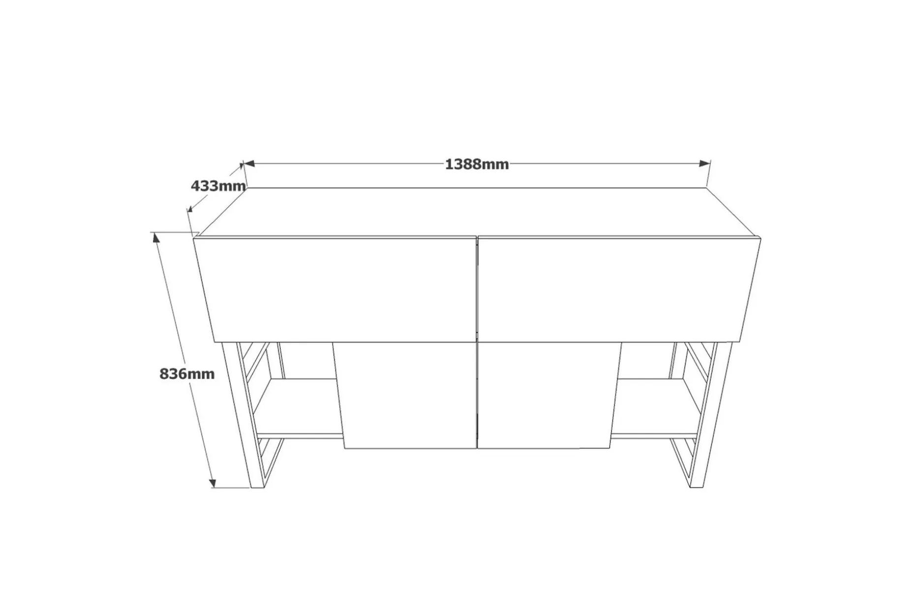 Hardyng Avlastningsbord 139 cm