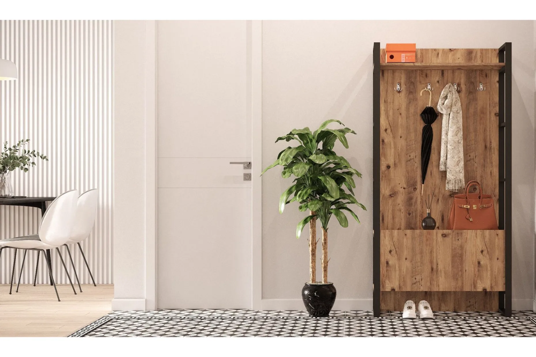 Hardyng Hallmöbelset 34x90 cm Dobbel Venstre