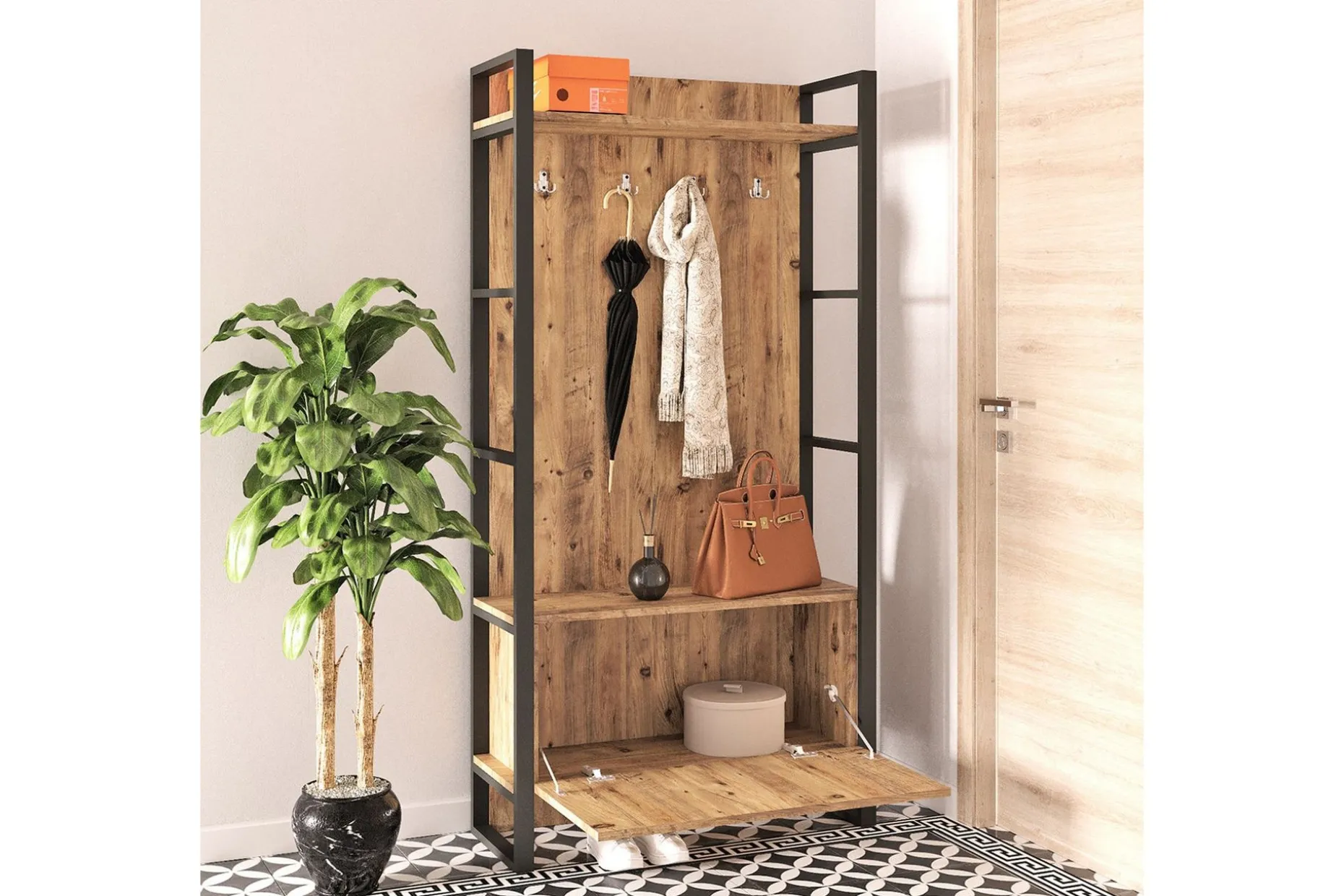 Hardyng Hallmöbelset 34x90 cm Dobbel Venstre