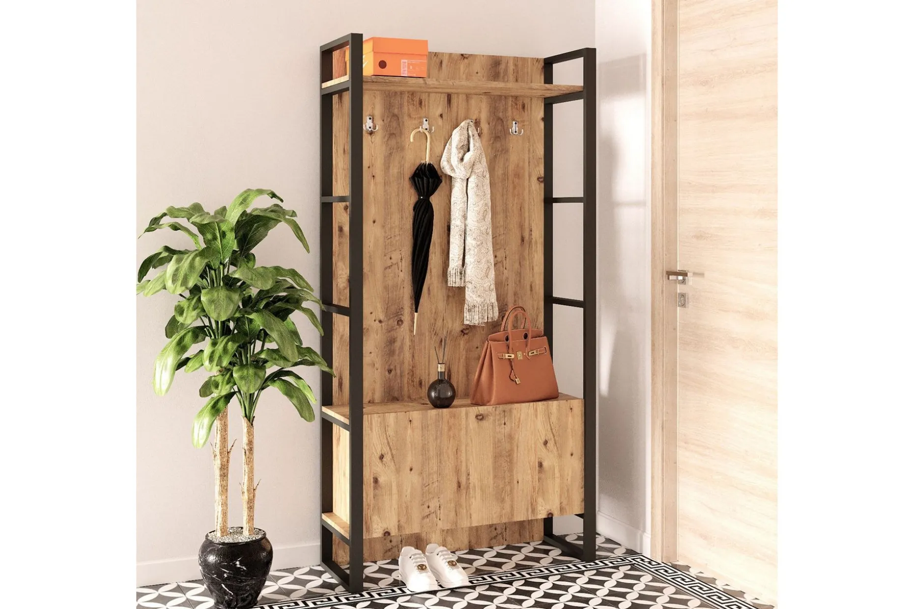 Hardyng Hallmöbelset 34x90 cm Dobbel Venstre