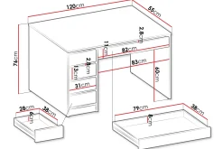 Harland Sminkebord 120 cm