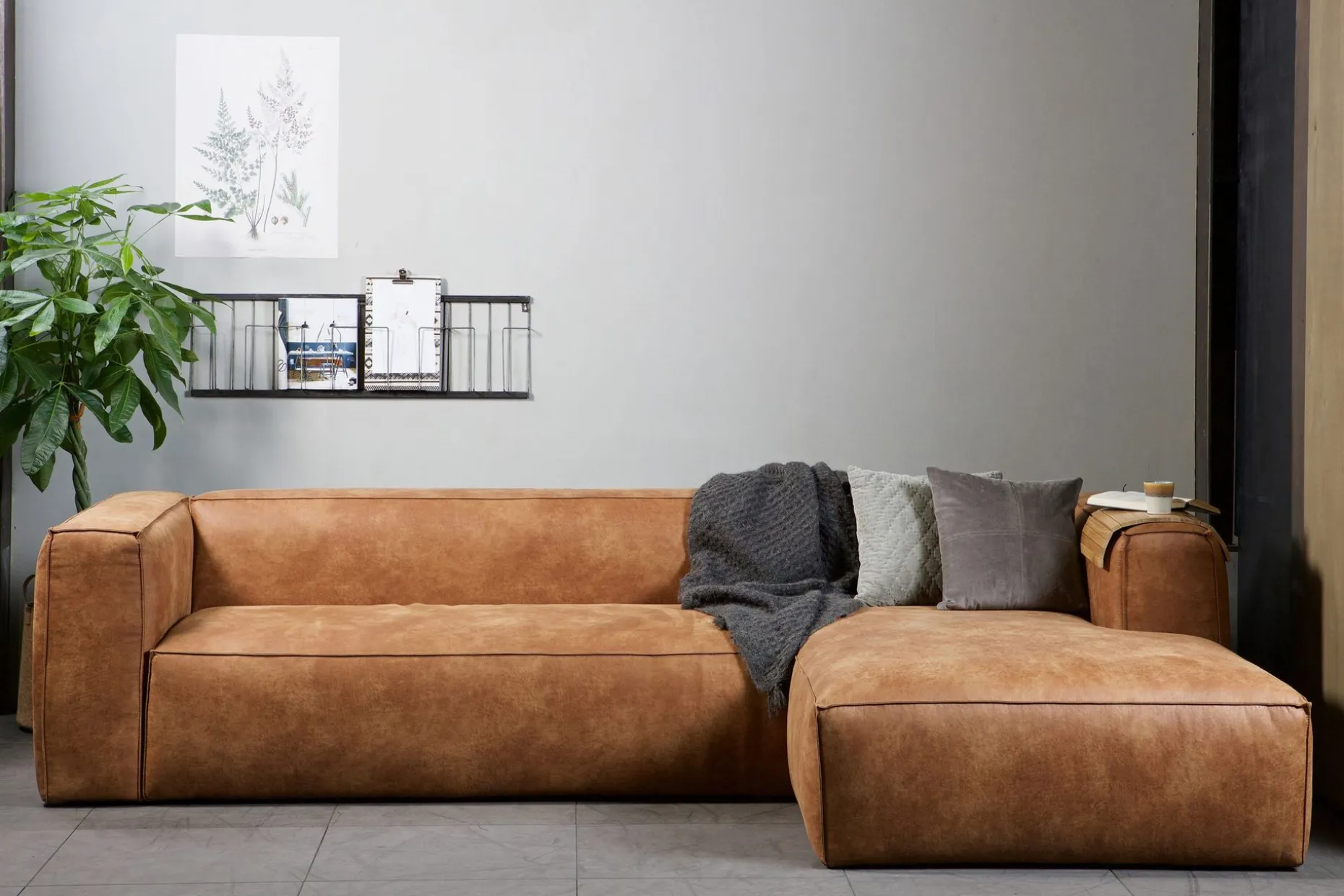 Harlow Divan sofa Høyre Ekte lær