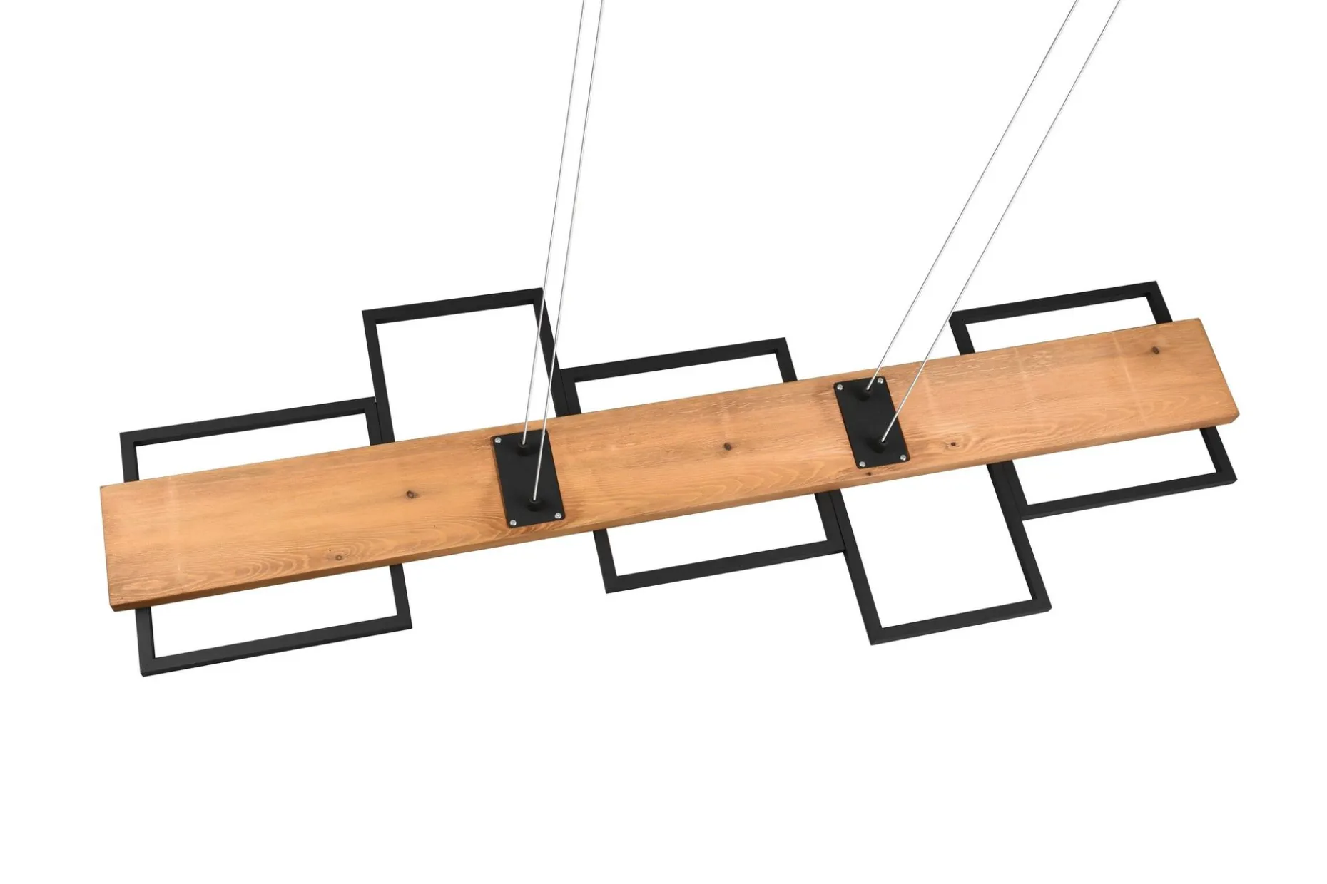 Harper LED-Pendellampe Mattsvart/Tre