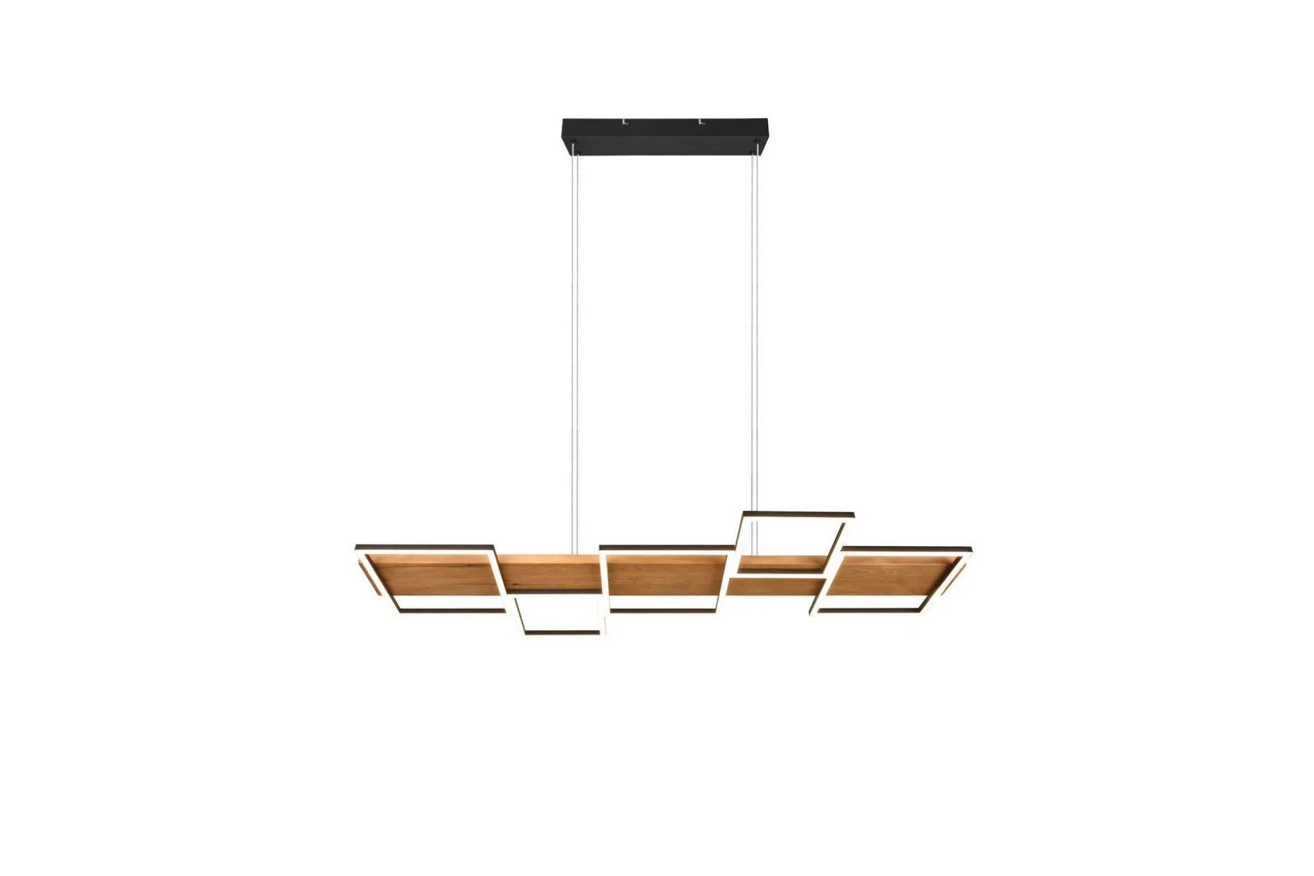 Harper LED-Pendellampe Mattsvart/Tre