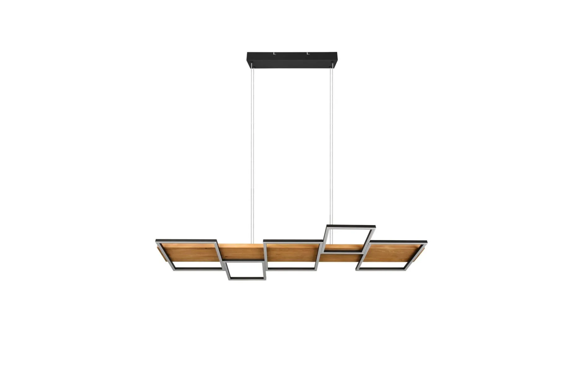 Harper LED-Pendellampe Mattsvart/Tre