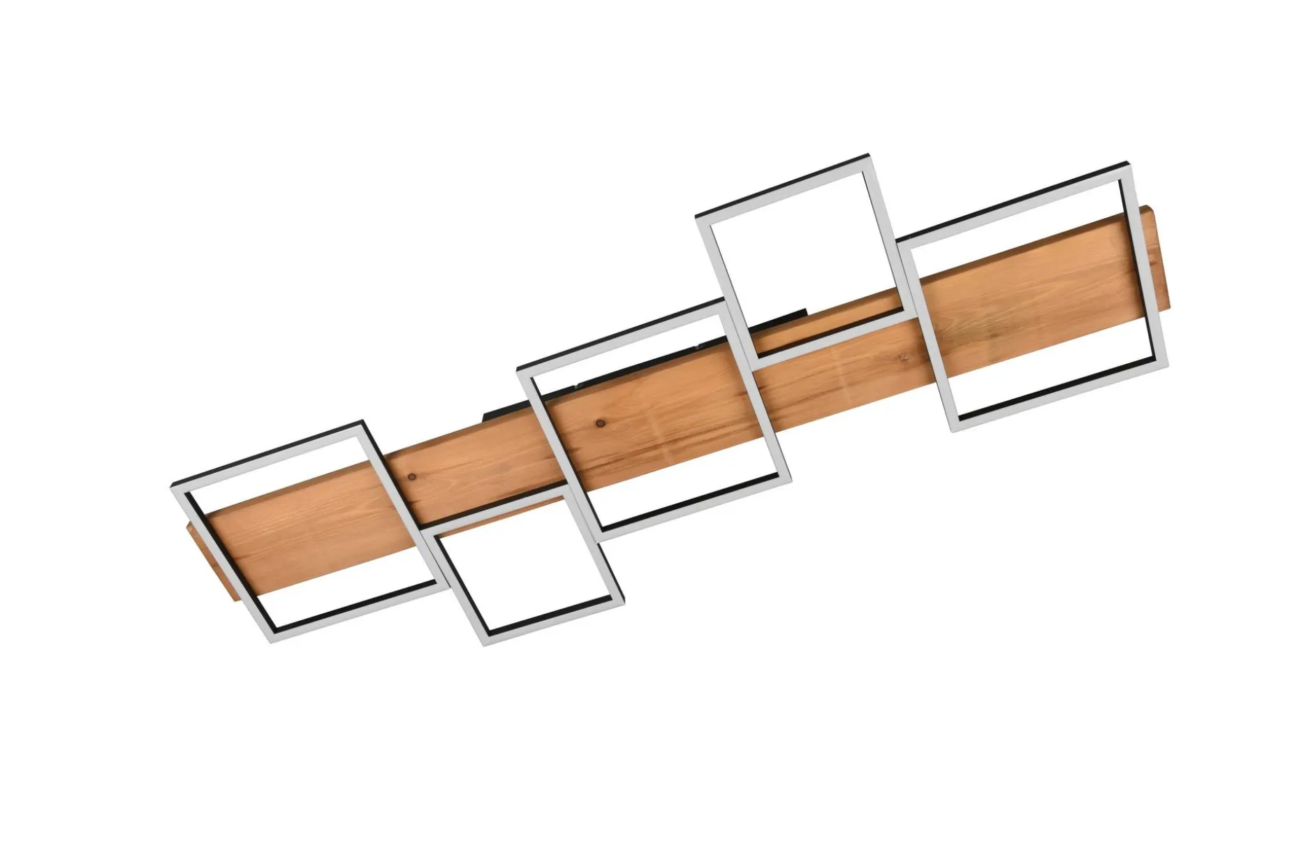 Harper LED-Taklampe 115 cm Mattsvart/Tre