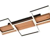Harper LED-Taklampe 65 cm Mattsvart/Tre