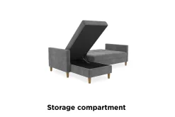 Hartford 3-sits Divansovesofa Grå