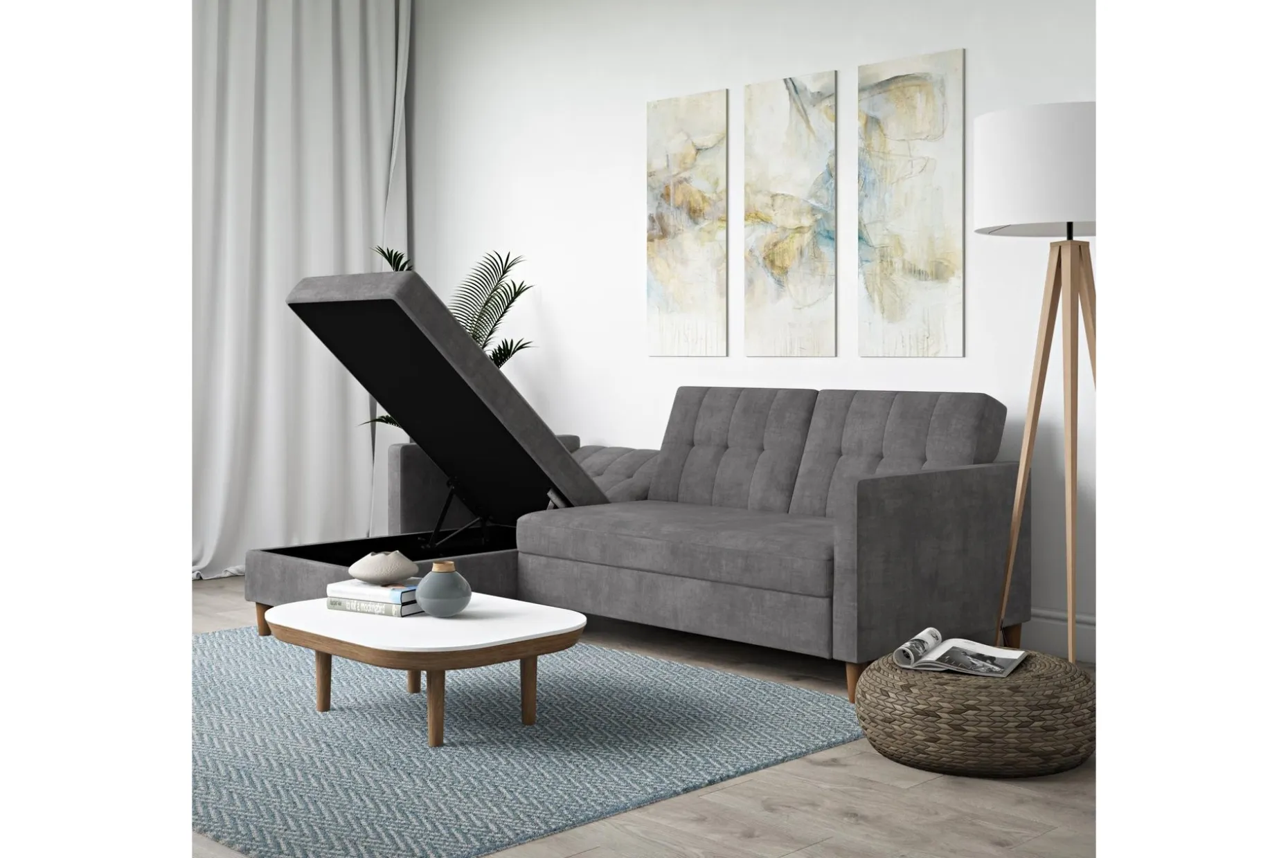 Hartford 3-sits Divansovesofa Grå