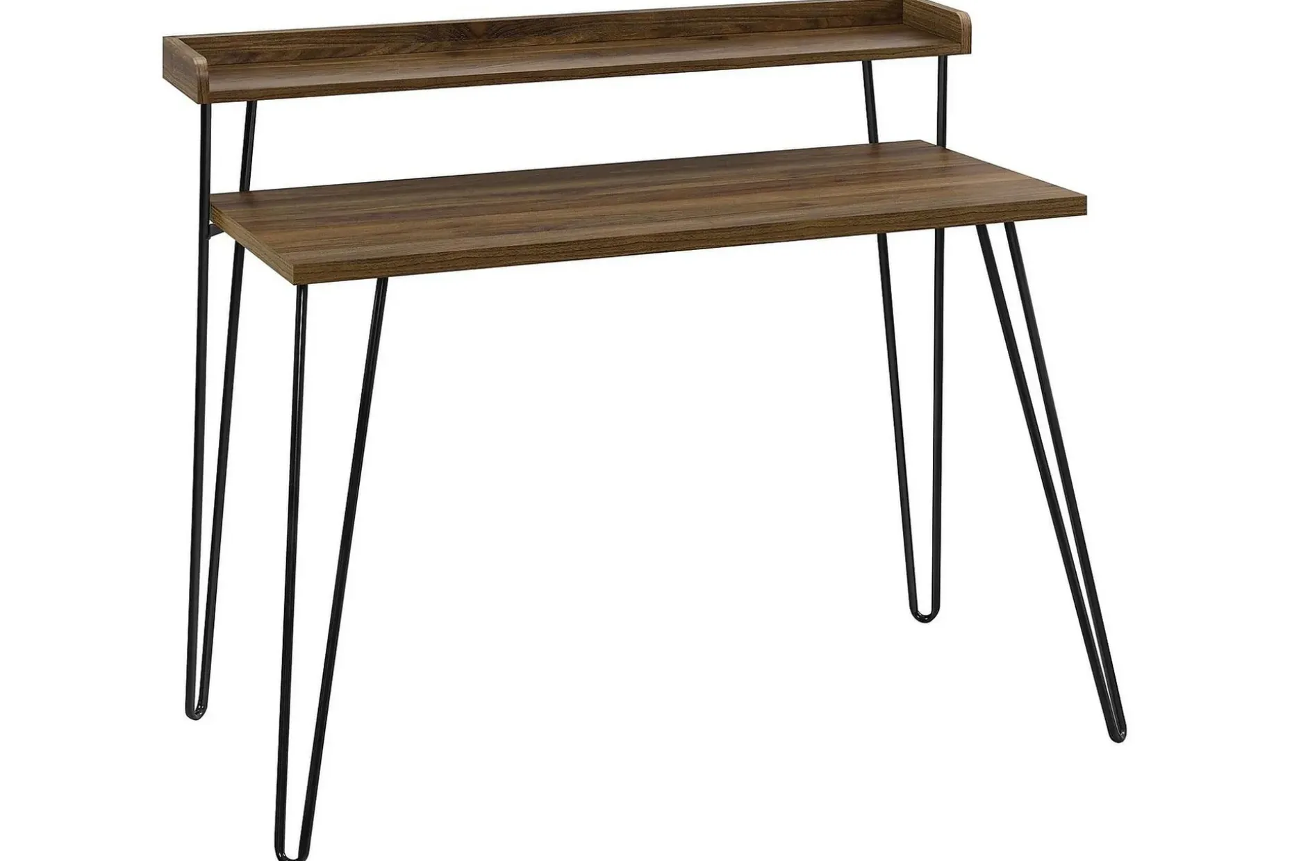 Haven Skrivebord 114 cm med Oppbevaringshylle Valnøttsbrun/S