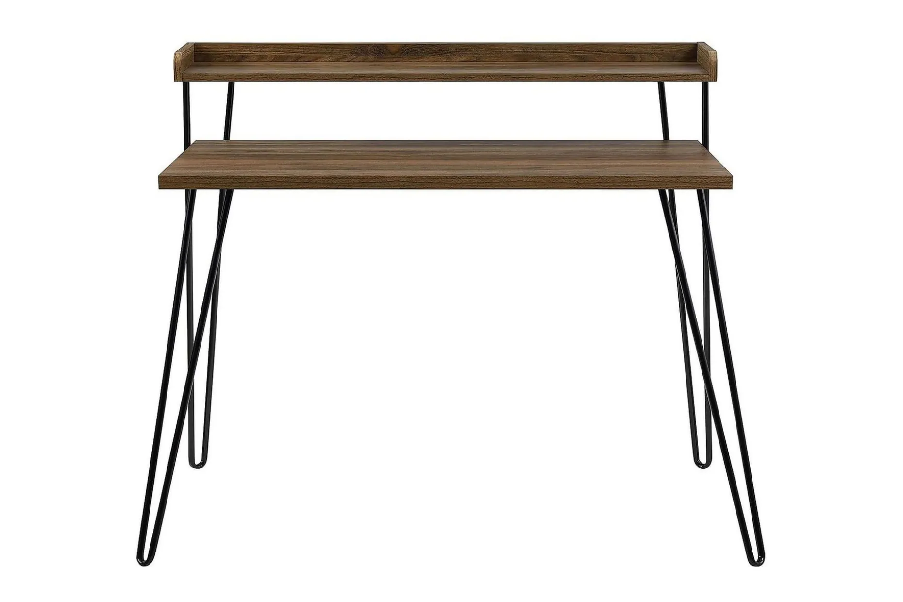 Haven Skrivebord 114 cm med Oppbevaringshylle Valnøttsbrun/S