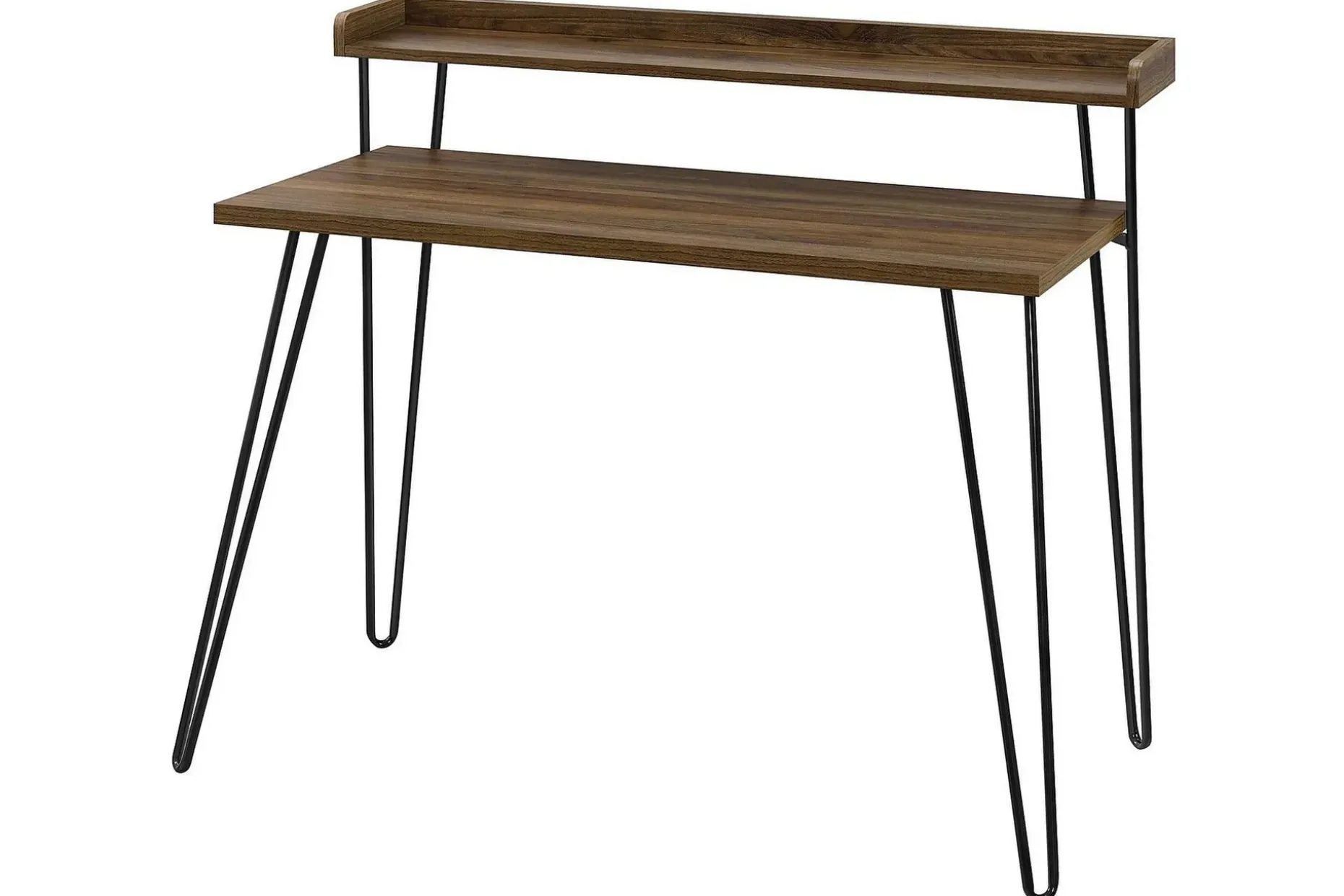 Haven Skrivebord 114 cm med Oppbevaringshylle Valnøttsbrun/S