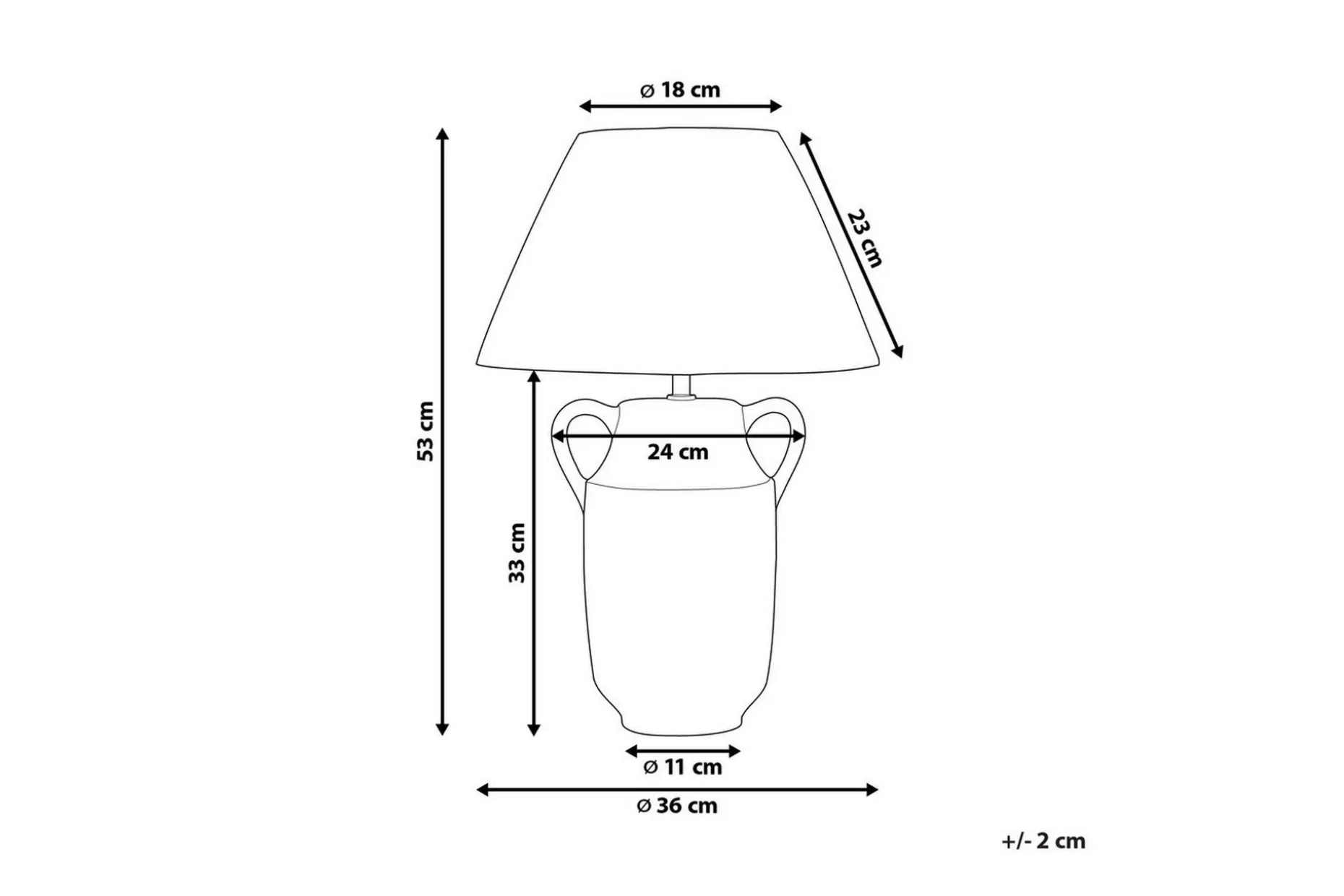 Hecate Bordlampe 53 cm E27