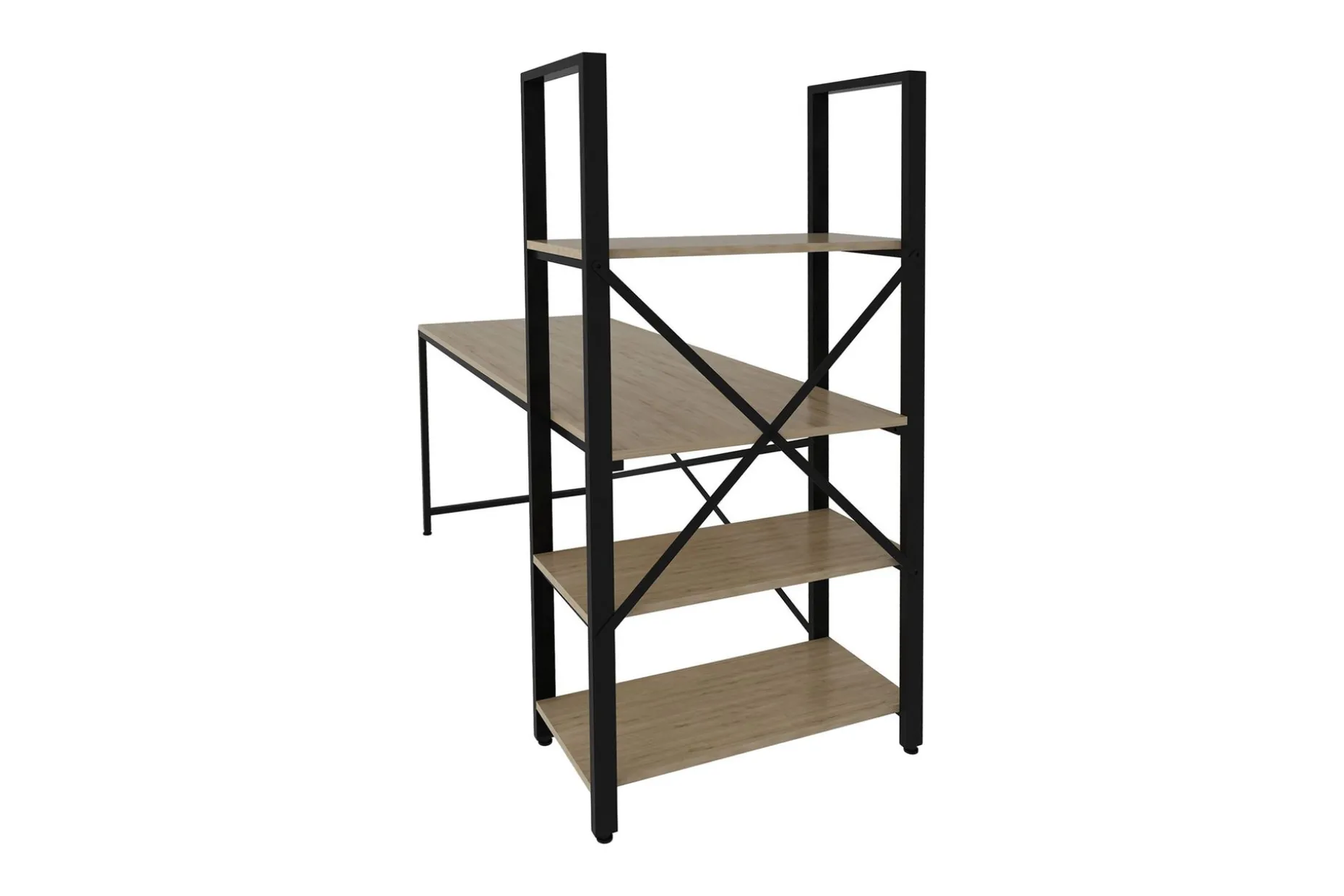 Hejde Skrivebord 160 cm med Oppbevaringshyller