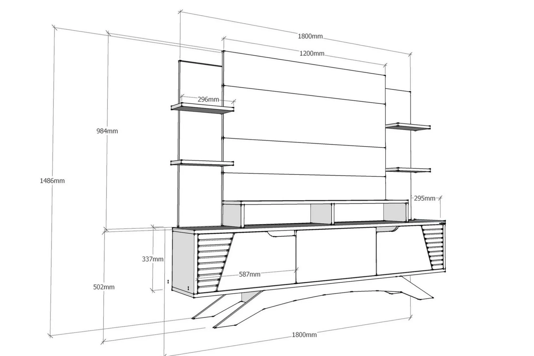 Hejde TV-møbelsett 149 cm