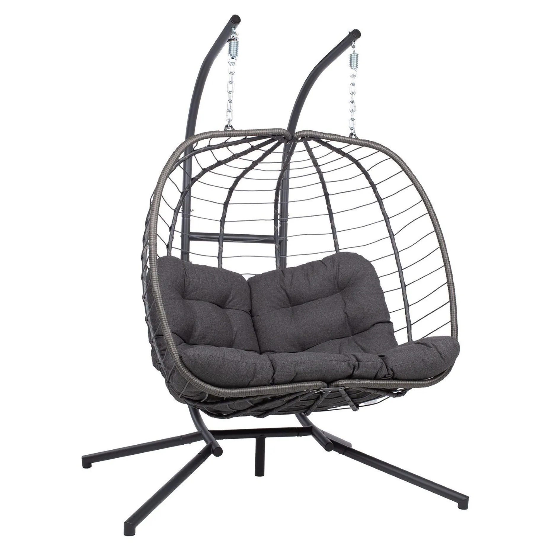 Hengestol HOME4YOU Finse 2-seter 142x106x194 cm mørkegrå