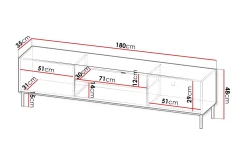 Hermann TV-benk 180 cm