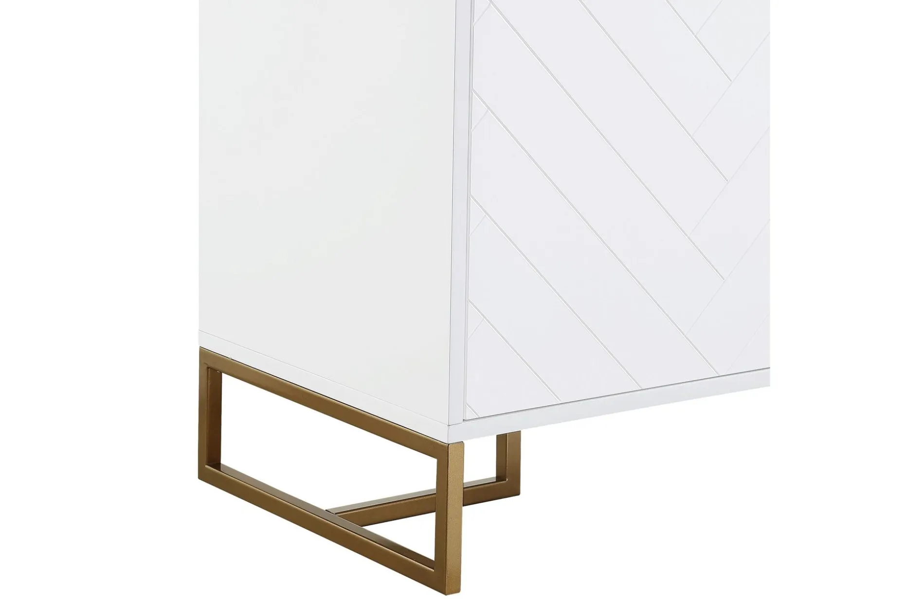 Herringbone Skjenk 122x48 cm Hvit