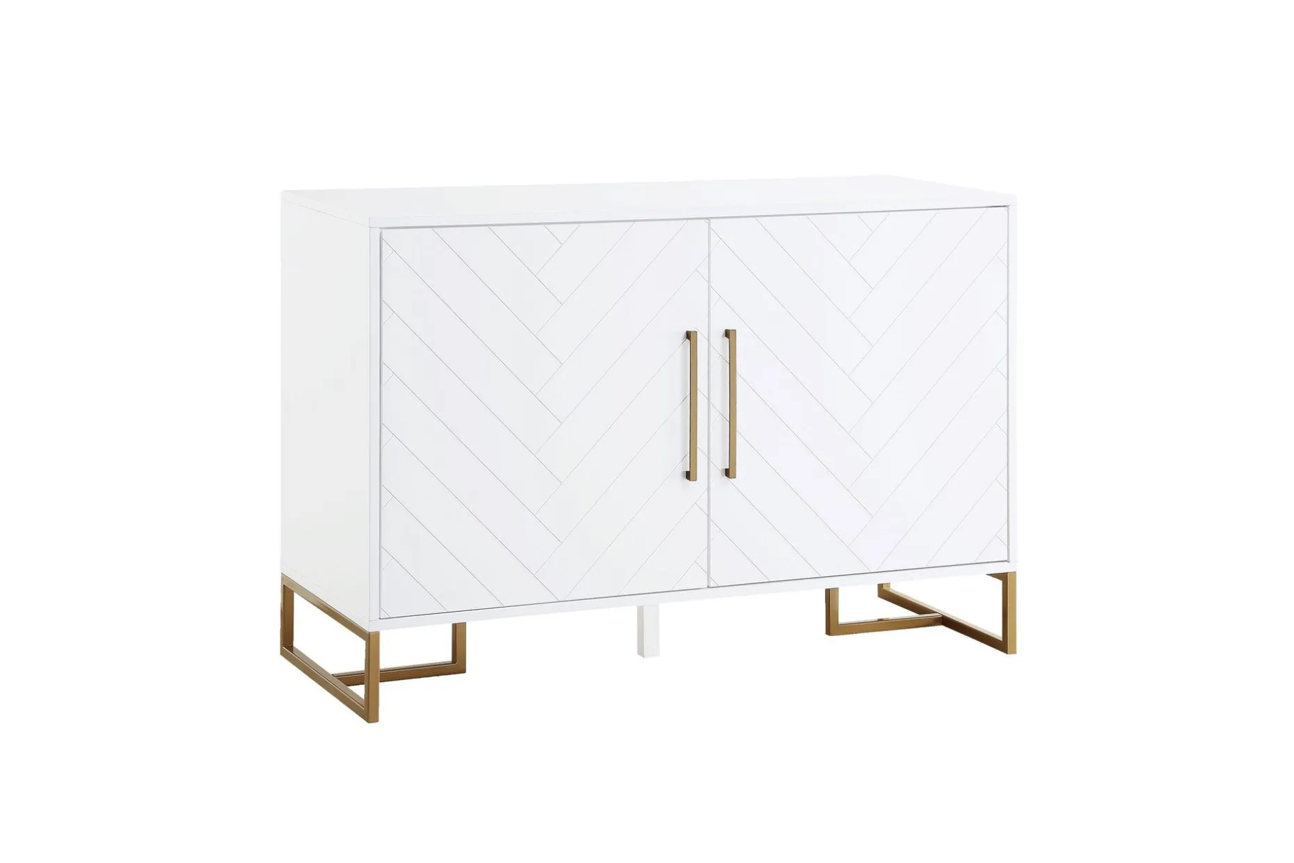 Herringbone Skjenk 122x48 cm Hvit