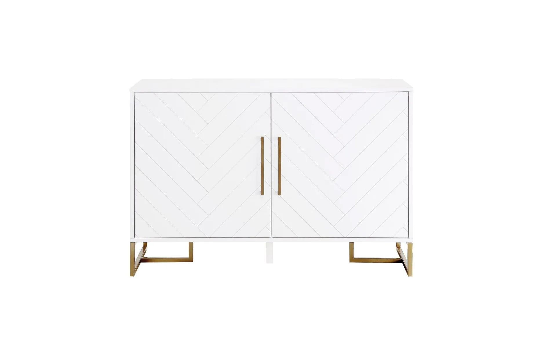 Herringbone Skjenk 122x48 cm Hvit