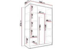 Herrljunga Garderobe 150 cm