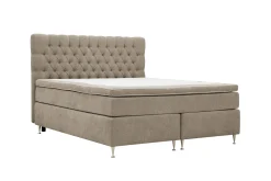 Hilton Lyx komplett sengpakke 180x200 cm kontinentalseng med knappepolstret sengegavl i chenille
