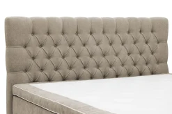 Hilton Lyx komplett sengpakke 180x200 cm kontinentalseng med knappepolstret sengegavl i chenille