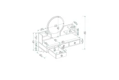 Hines Sminkebord 90 cm