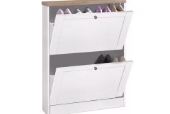 Hjørneskjenk Loft24 Naveen skoskap 70x90 cm Hvit