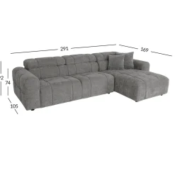 Hjørnesofa HOME4YOU BELISMA høyre hjørne Beige