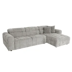 Hjørnesofa HOME4YOU BELISMA høyre hjørne Grå
