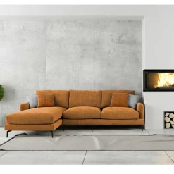 Hjørnesofa HOME4YOU Daisy Brun Høyre hjørne