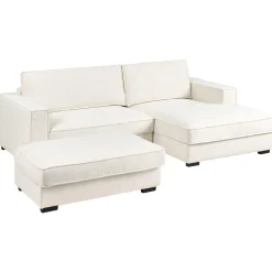 Hjørnesofa med fotskammel Renders