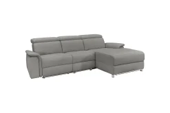 Hjørnesofa 3-seter Pareli Grå, Sunday Stoff, Høyre Elektrisk Recliner