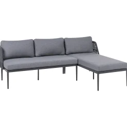 Hjørnesofa utendørs med bord 3-seter Leffe venstrevendt