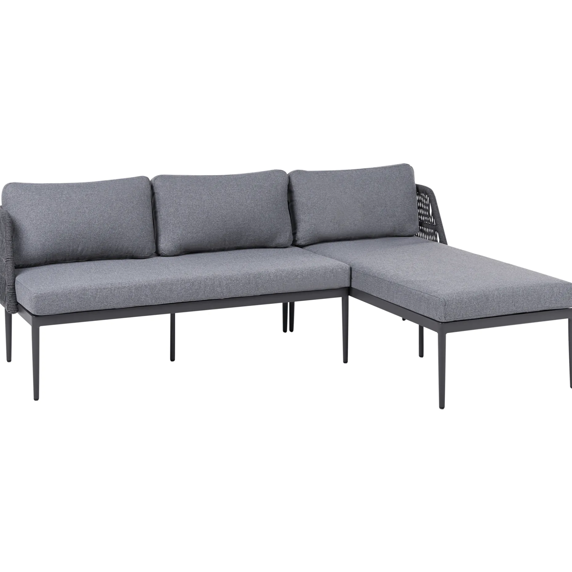 Hjørnesofa utendørs med bord 3-seter Leffe venstrevendt