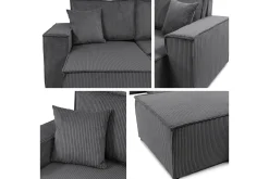Hobson Sofa Dobbel sjeselong 4-seter