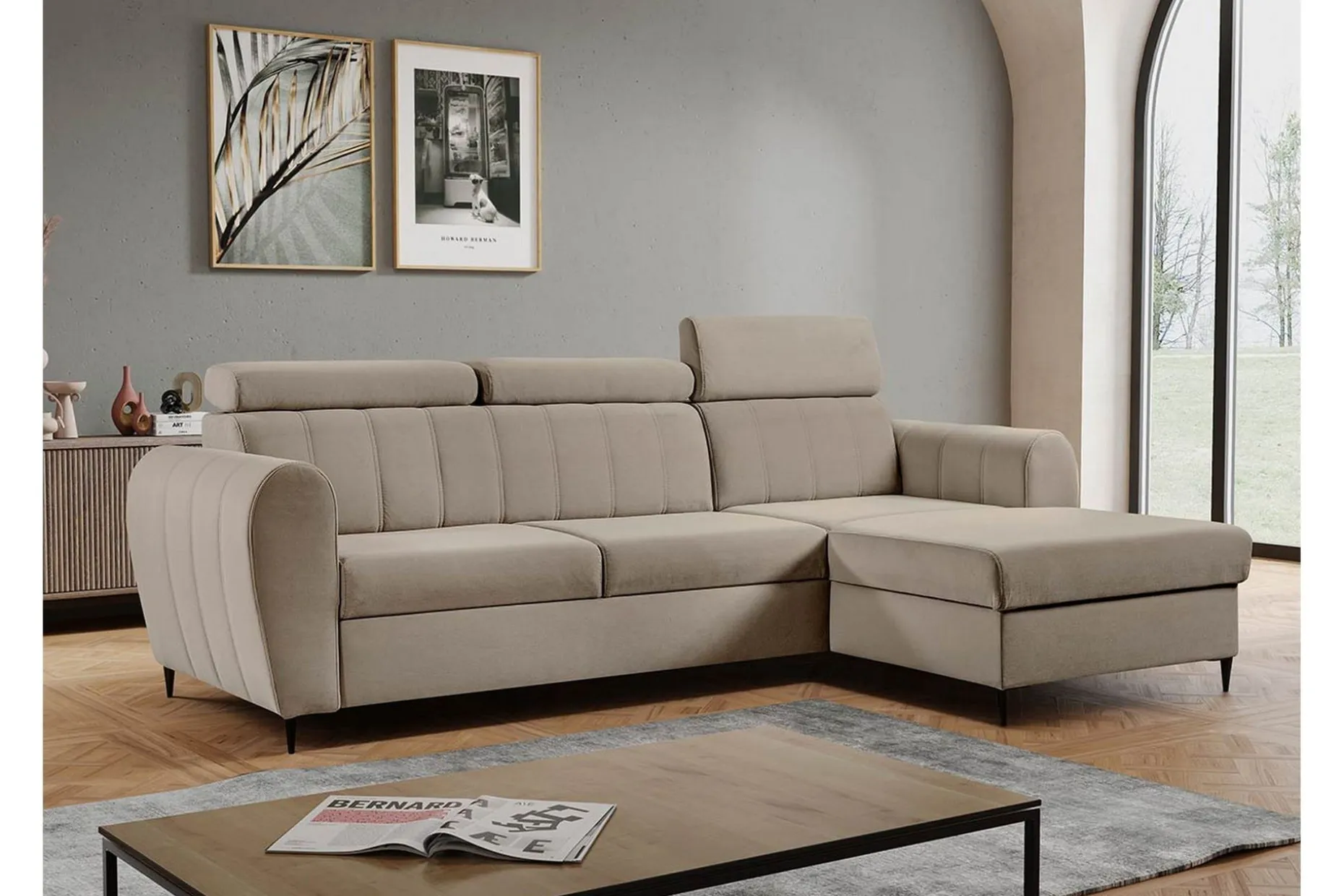 Hoffman Sofa med Sjeselong 3-seter