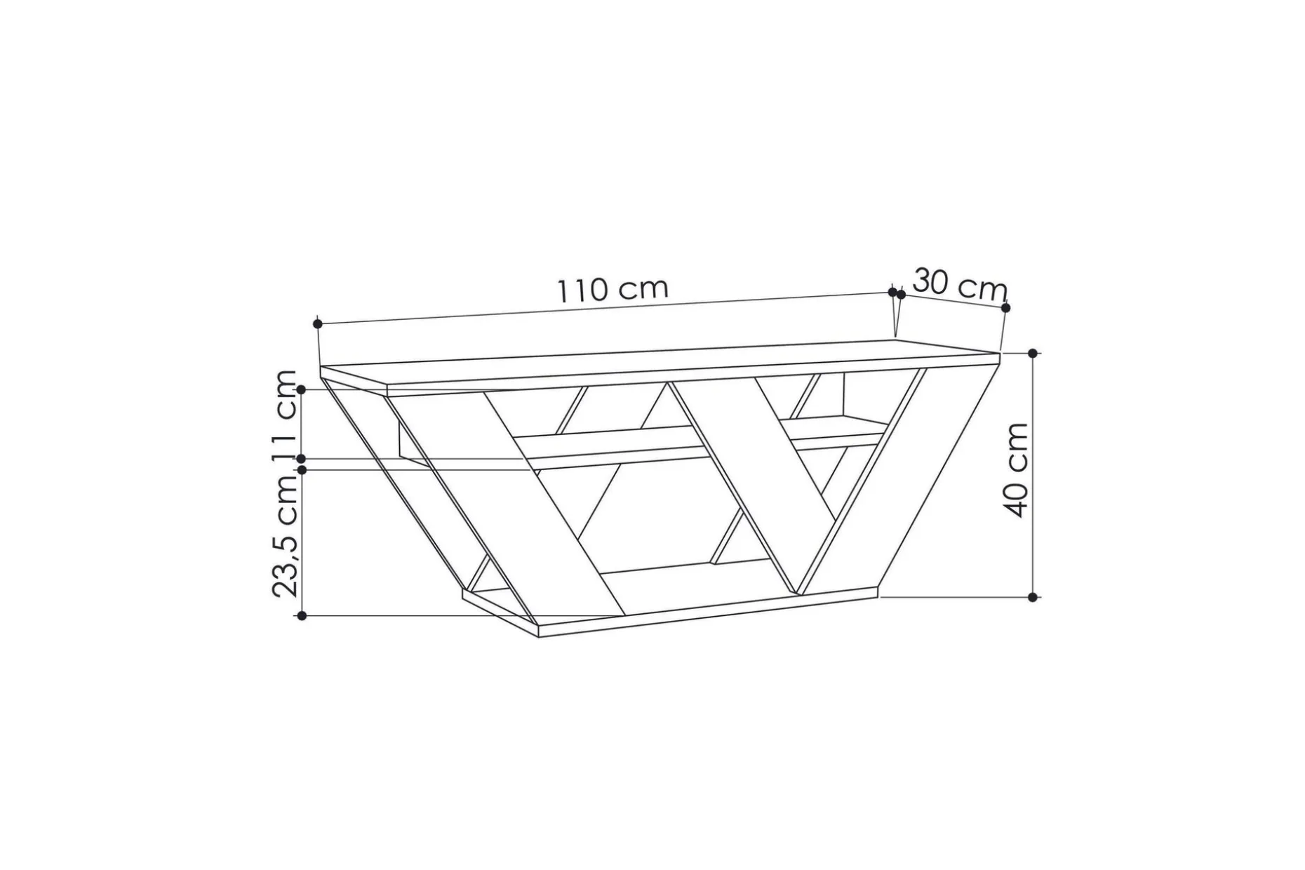 Homitis TV-benk 110 cm
