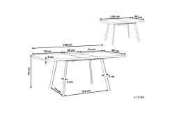 Housham Spisebord 180 cm Sammenleggbart