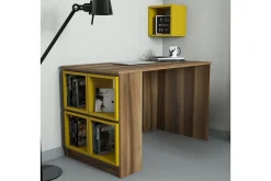 Hovdane Skrivebord 120 cm med Oppbevaring + Vegghylle +