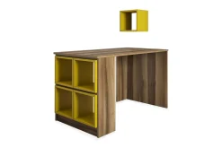 Hovdane Skrivebord 120 cm med Oppbevaring + Vegghylle +