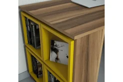 Hovdane Skrivebord 120 cm med Oppbevaring Hylle + Vegghylle