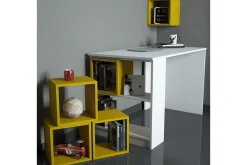 Hovdane Skrivebord 120 cm med Oppbevaring + Vegghylle +