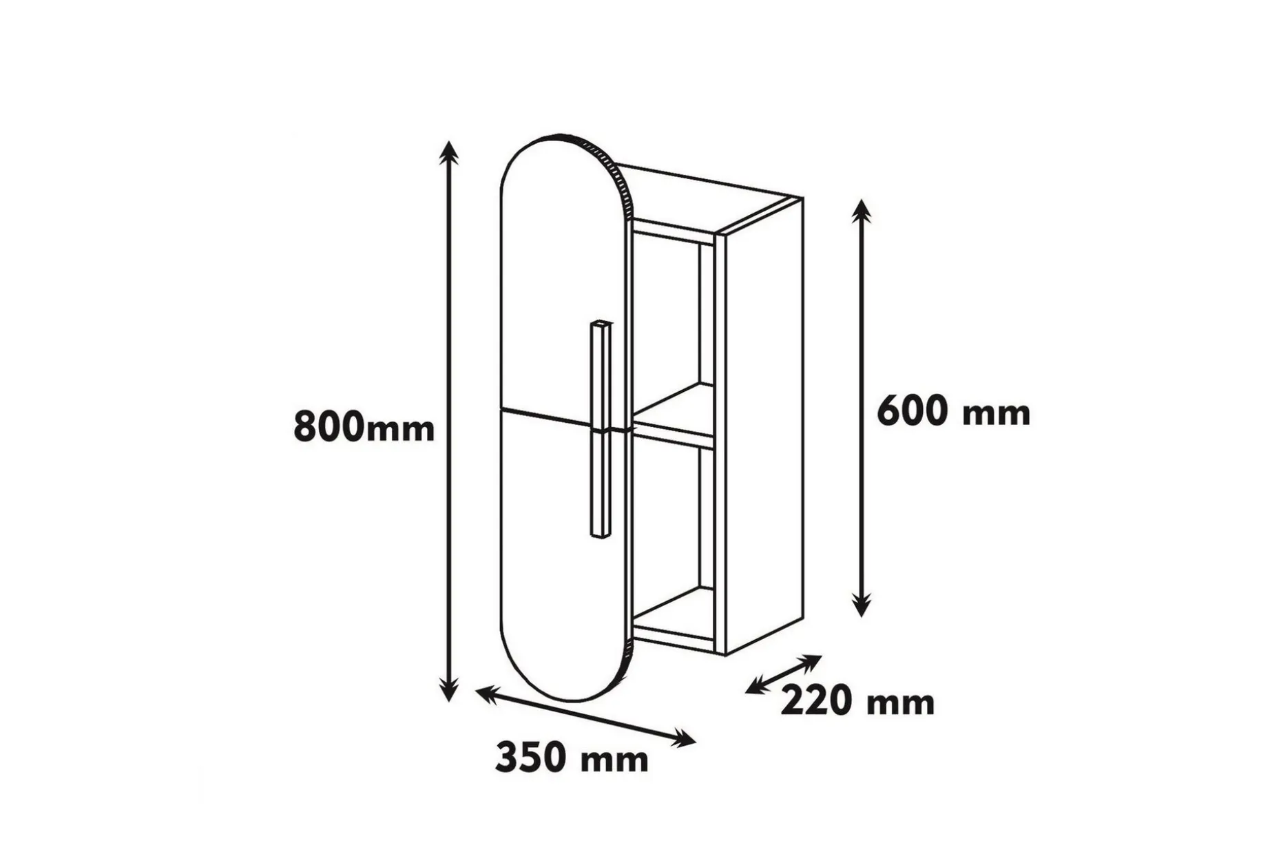 Hovdane Vegghylle 35 cm