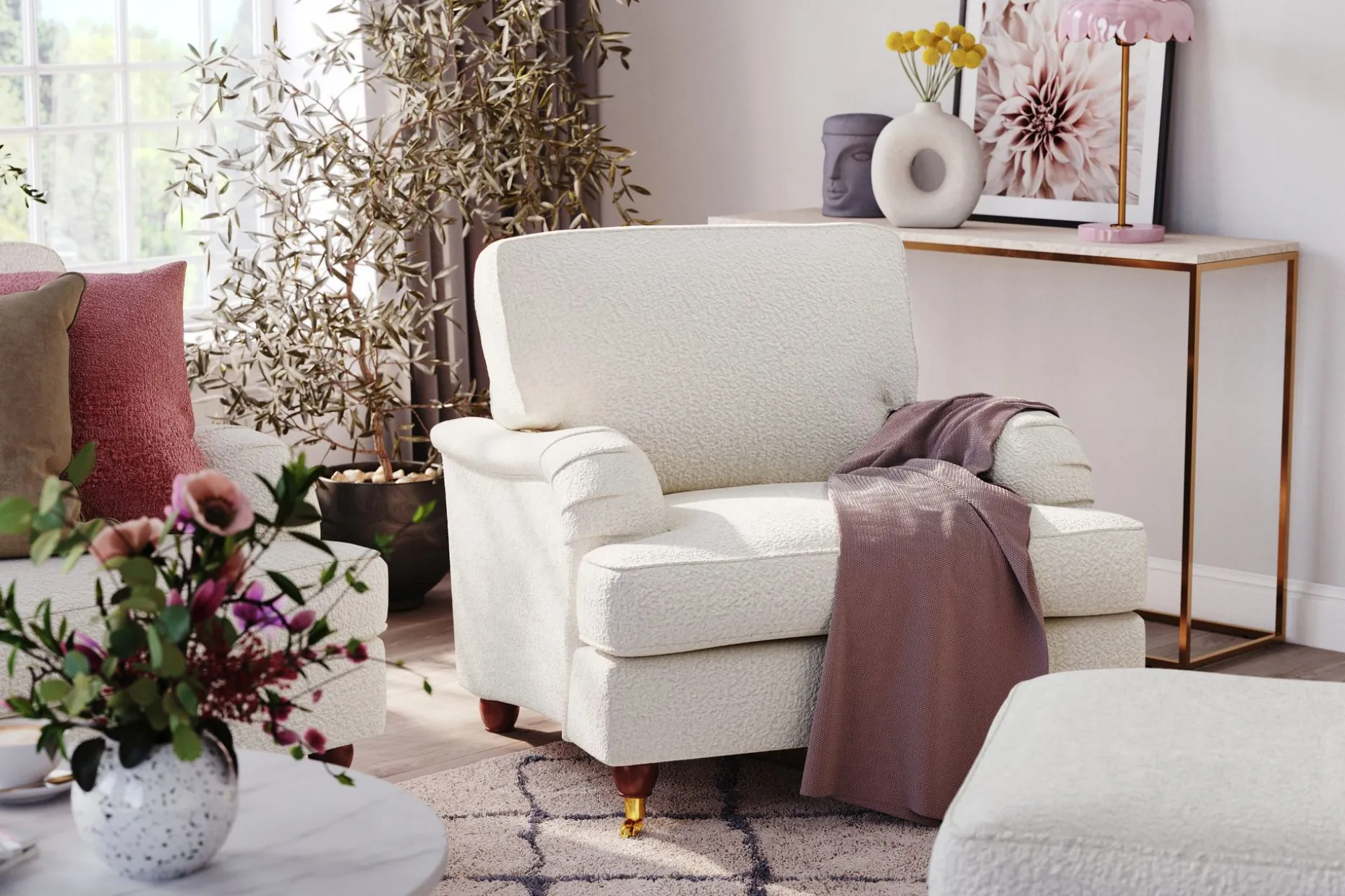 Howard Lyx 2-seters Sofa i Bouclé