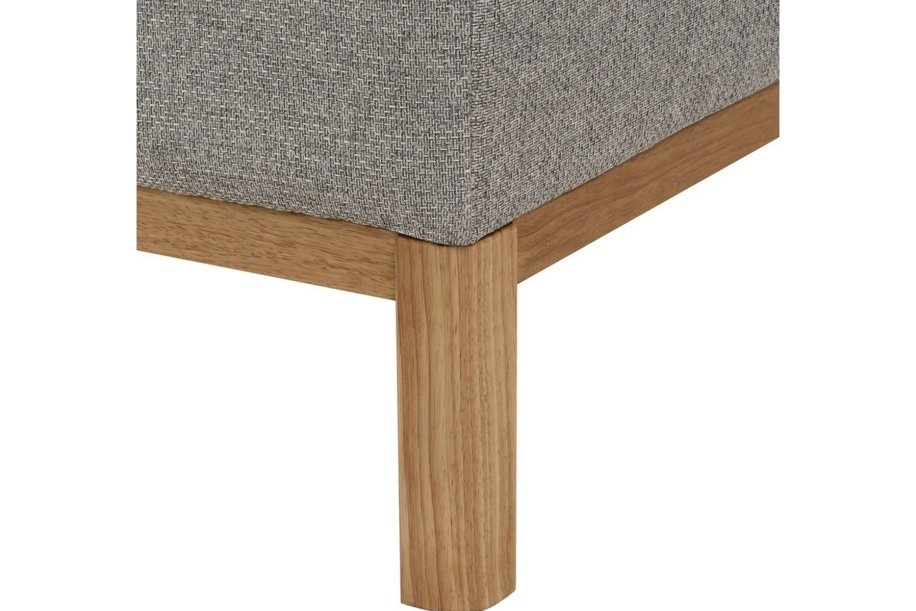 Hörnsoffa Beliani Sosjo Beige, ljust trä, Högervänd Grey||Light colored wood Left-faced