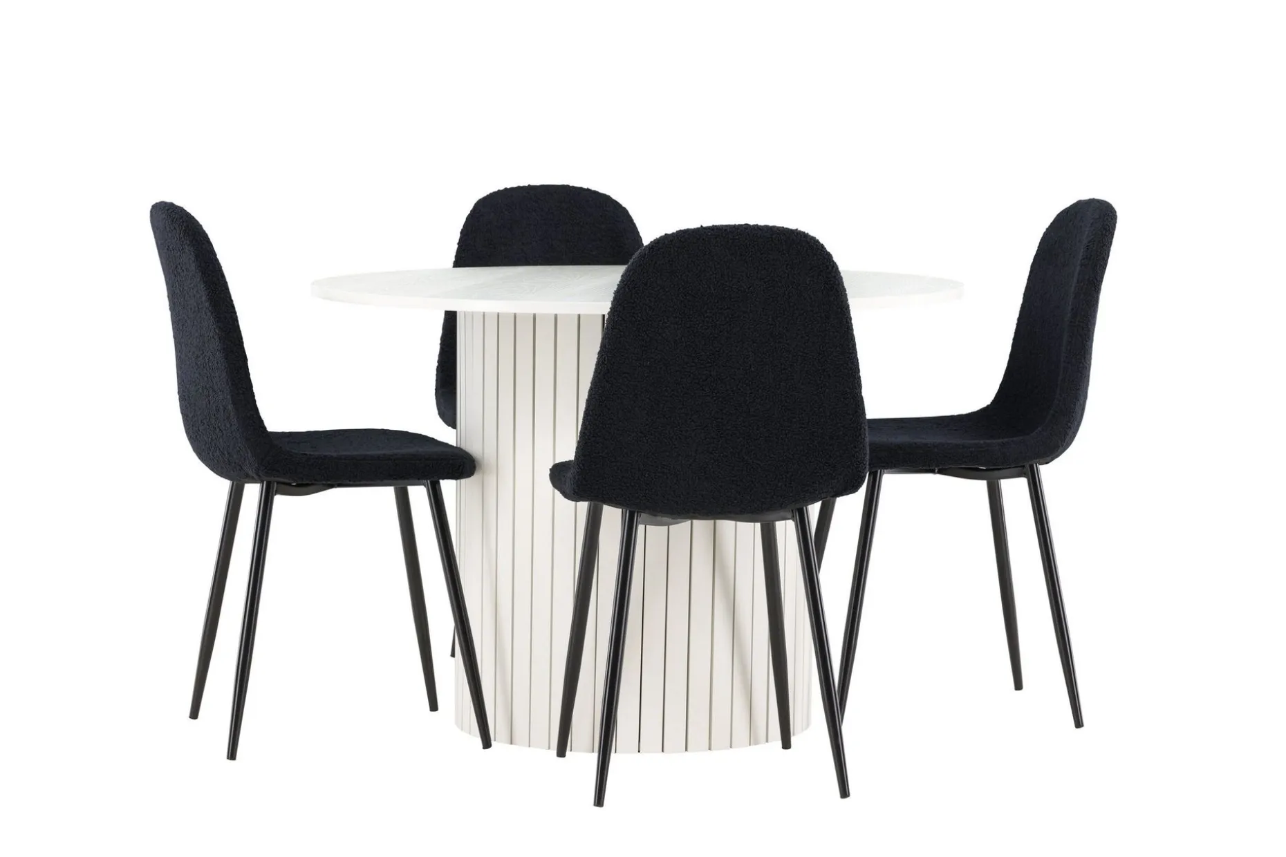 Härön Spisegruppe 110 cm Rund med 4 Polar stoler